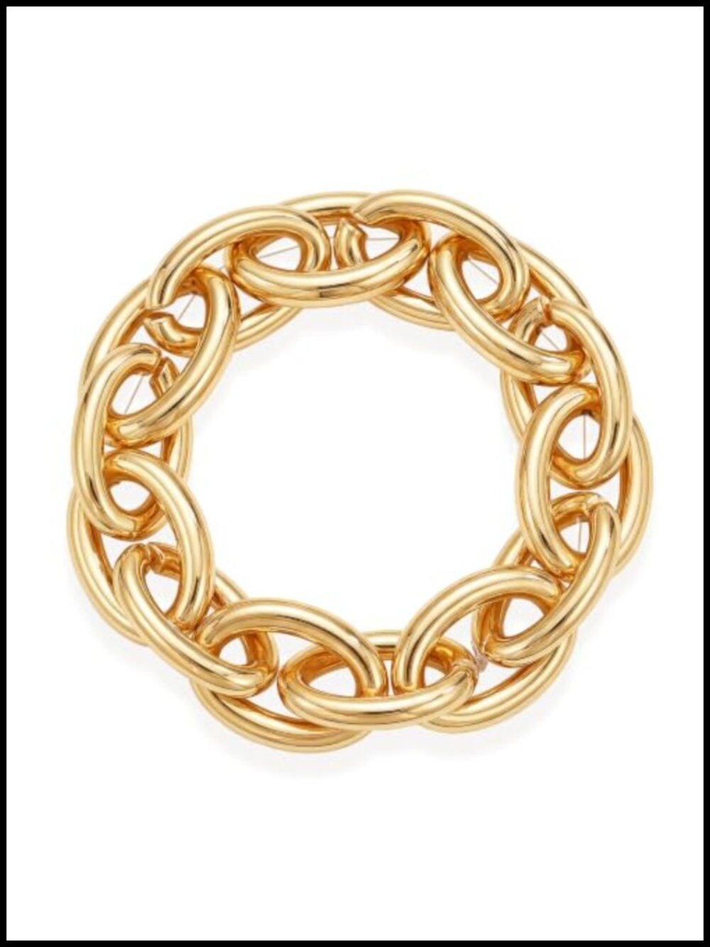 Chunky Link Chain Stretch Bracelet Gold Plated